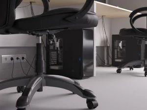 workplace office set 3D Model
