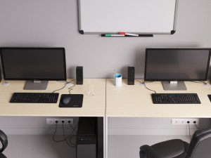 workplace office set Modelo 3D