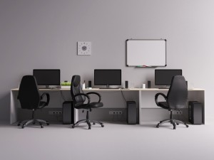 workplace office set Modelo 3D
