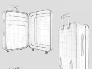 louis vuitton luggage bag 3D Model
