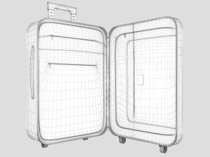 louis vuitton luggage bag 3D Model
