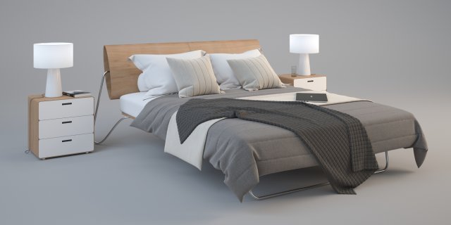 caccaro roule bed 3D Модель .c4d .max .obj .3ds .fbx .stl .blend 
