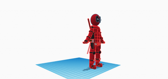 deadpool design Modèle 3D .c4d .max .obj .3ds .fbx .stl .blend 