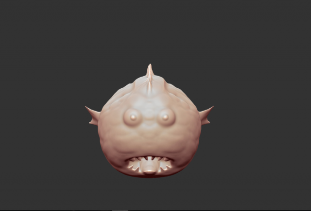 dangerous fish character 3D Model .c4d .max .obj .3ds .fbx .stl .blend 