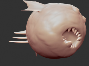 dangerous fish character 3D Model