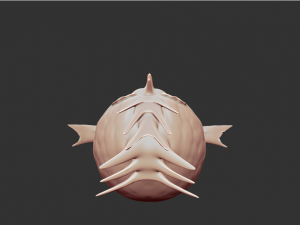 dangerous fish character 3D Model
