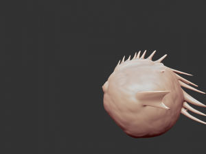 dangerous fish character 3D Model