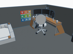 my tinkercad office design 3D 모델