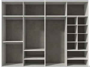closet with mirror Modelo 3D