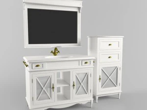 bathroom sink with closet 3D Model