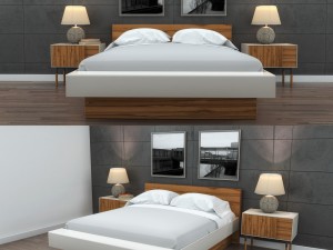 bedroom set Model 3D