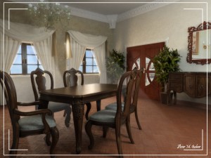 dinning room Modello 3D