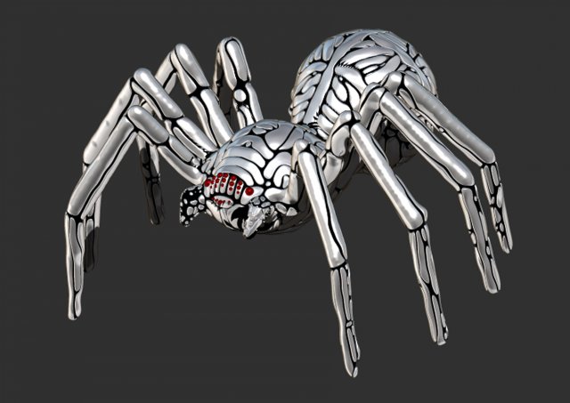 alien spider 3D 模型 .c4d .max .obj .3ds .fbx .stl .blend