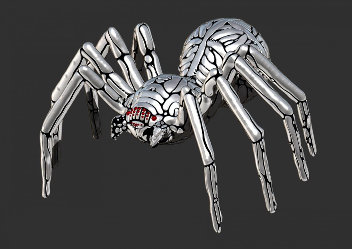 alien spider 3D Model .c4d .max .obj .3ds .fbx .stl .blend 