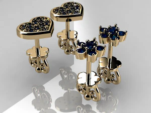 2 litle earrings 3D Print Model