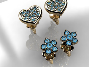 2 litle earrings 3D Принт Модель