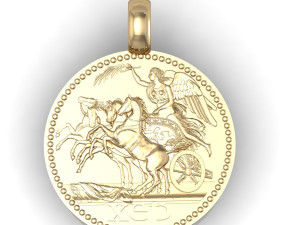 coin pendant virgo 3D Print Model