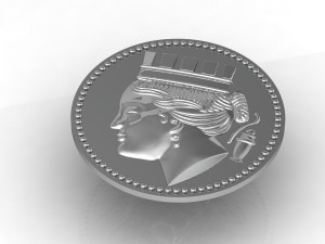 coin pendant virgo 3D Print Model