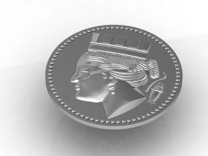 coin pendant virgo 3D Print Model