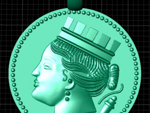 coin pendant virgo 3D Print Model