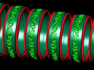 anello nuziale alla moda Modello 3D