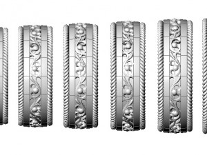 fashionable wedding ring 3D 모델