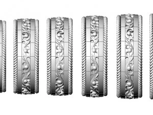 fashionable wedding ring 3D Model