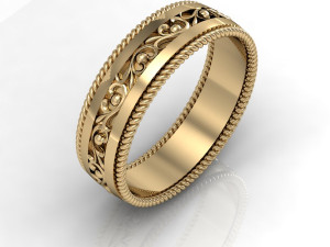 fashionable wedding ring 3D 模型