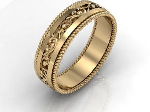 fashionable wedding ring 3D Model