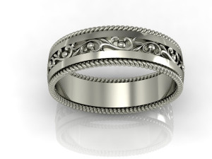 fashionable wedding ring 3D 모델