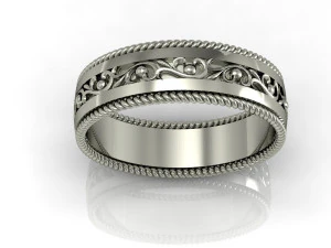 fashionable wedding ring 3D Model