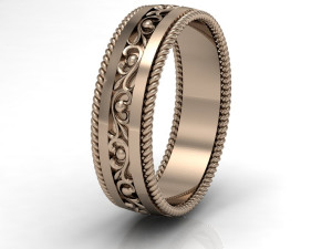 fashionable wedding ring 3D 모델