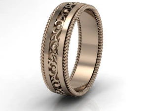 fashionable wedding ring 3D Model