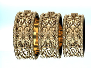 fashion wedding ring Modelo de Impressão 3D