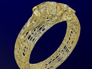 fashion ring grid 3D-printmodel