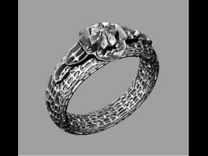 fashion ring grid 3D Print Model