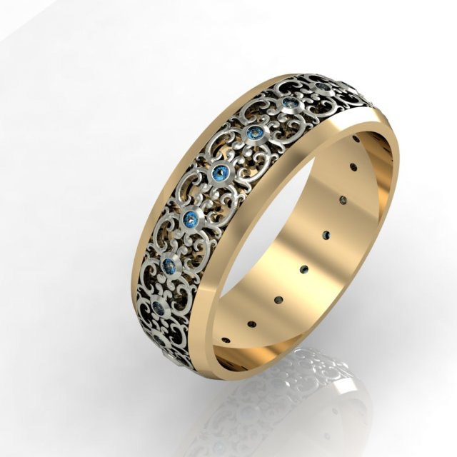 fashion wedding ring 3D Print Model .c4d .max .obj .3ds .fbx .stl .blend 