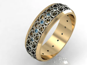 modna obrączka ślubna Model do druku 3D