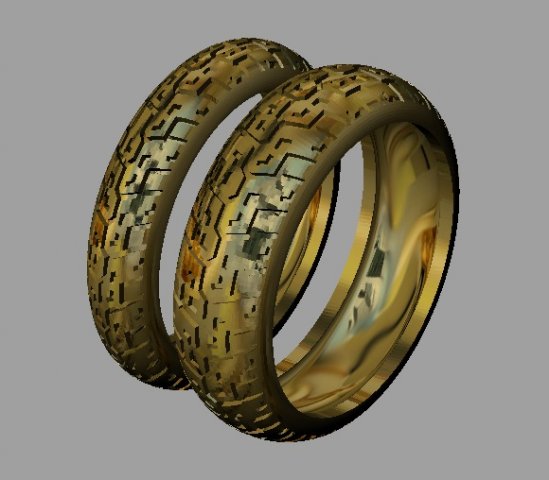bikers wedding rings 3D प्रिंट मॉडल .c4d .max .obj .3ds .fbx .stl .blend 