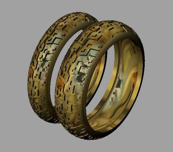 bikers wedding rings 3D Print Model .c4d .max .obj .3ds .fbx .stl .blend 