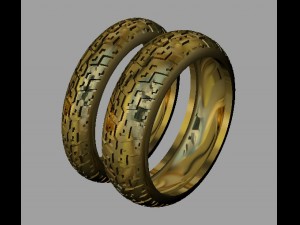 bikers wedding rings 3D प्रिंट मॉडल