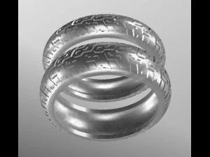 bikers wedding rings 3D Print Model