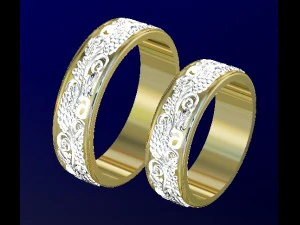 grape wedding rings 3D Print Model