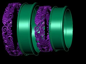 grape wedding rings 3D Print Model