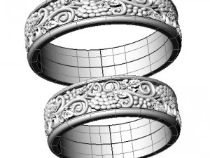 grape wedding rings 3D Print Model