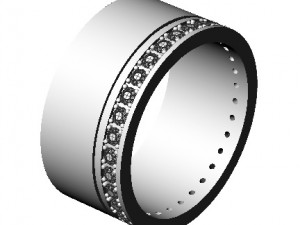 wedding ring with gems Modelo de Impressão 3D