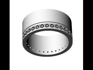 wedding ring with gems Modelo de Impressão 3D