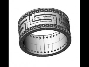 greek wedding ring with gems and enamel 3D Print Model