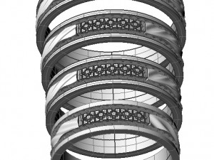 wave wedding ring with gems 3D Print Model