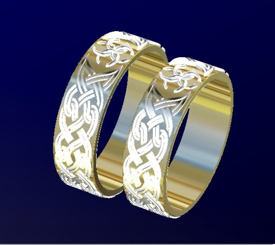 slavonic wedding ring 3D प्रिंट मॉडल .c4d .max .obj .3ds .fbx .stl .blend 